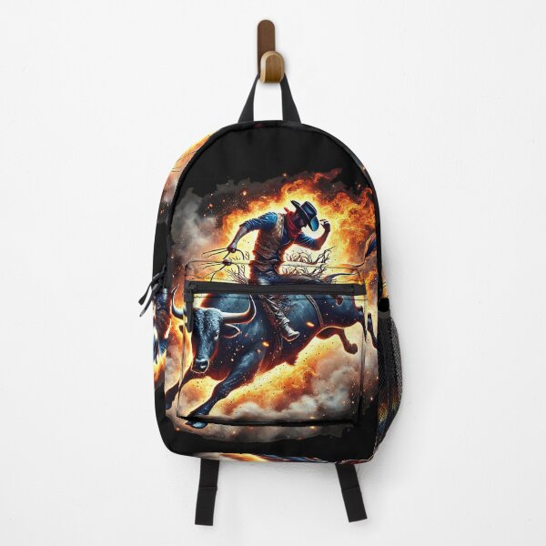 Item preview, Fiery Rodeo Bull Rider – Wild Western Adventure designed and sold by ZingZone.