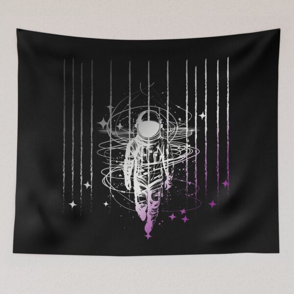 Item preview, Meteor Shower and Astronaut Graphic, Asexual pride flag graphic, Perseids Meteor Shower, Universe, Astronaut, LGBTQ Graphic, Astronomy, Stars,  designed and sold by PrideBeProud.