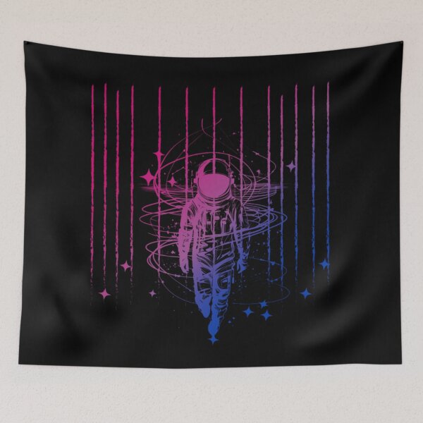 Item preview, Meteor Shower and Astronaut Graphic, Bisexual pride flag graphic, Perseids Meteor Shower, Universe, Astronaut, LGBTQ Graphic, Astronomy, Stars,  designed and sold by PrideBeProud.