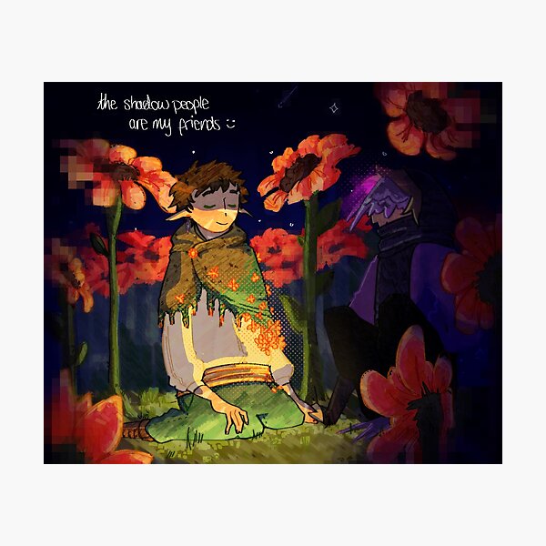 Item preview, "The shadow people are my friends" art print designed and sold by limeartichoke.