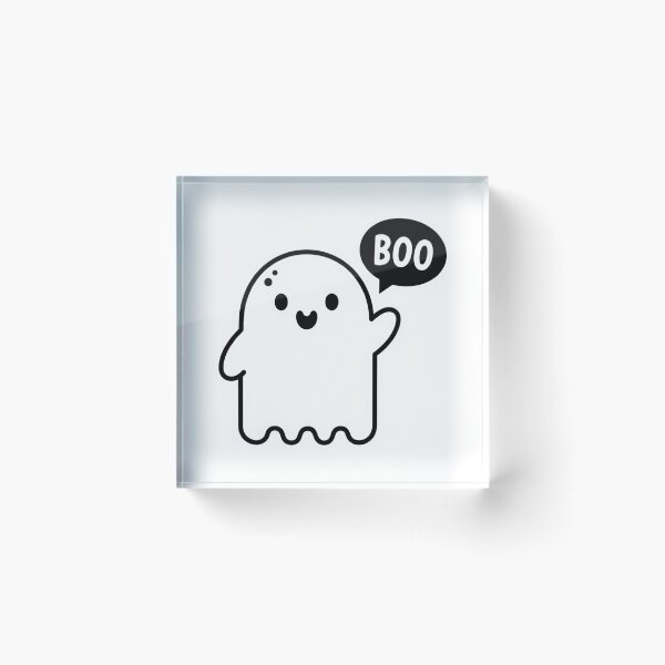 Item preview, "Cute Minimalist Ghost Saying Boo" designed and sold by punnarutn.