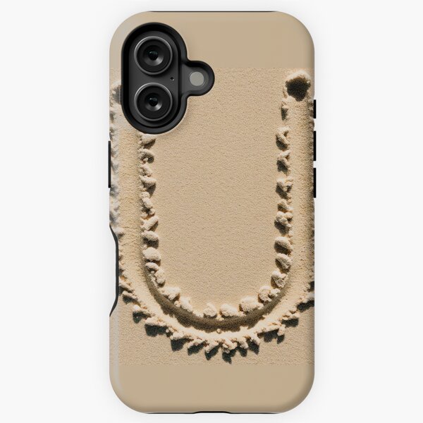 SAND LETTER U iPhone Tough Case