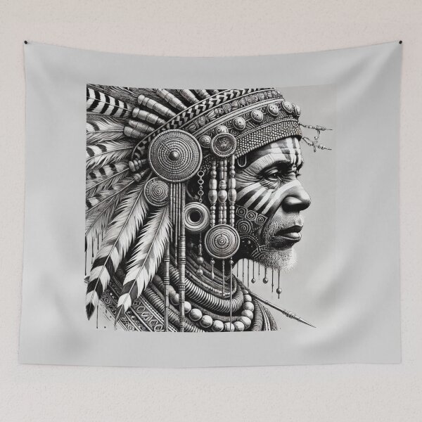 Item preview, Elder's Wisdom Tribal Majesty in Black and White designed and sold by OandSDesigns23.