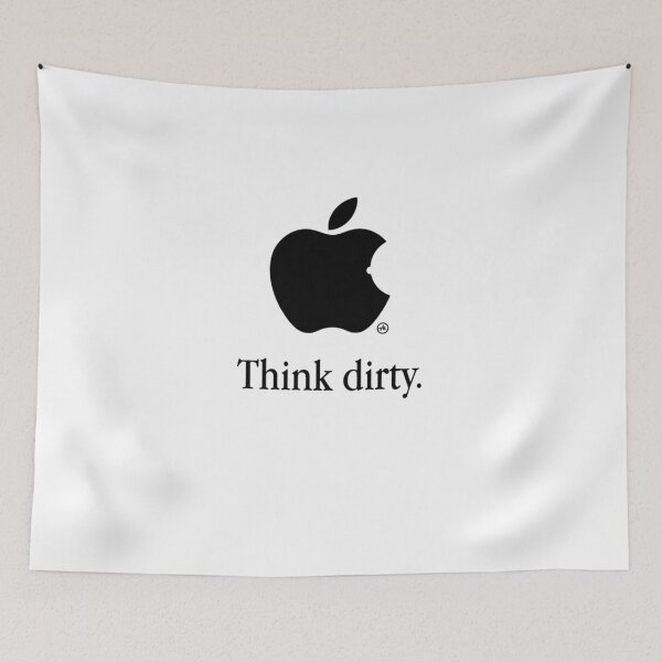 Item preview, Funny Logo Think Dirty designed and sold by bamantara94.