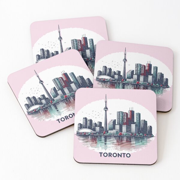 Item preview, Toronto Skyline at Night: 3D Sketch of Bay & Queens Quay,  designed and sold by PaintMeWorld.