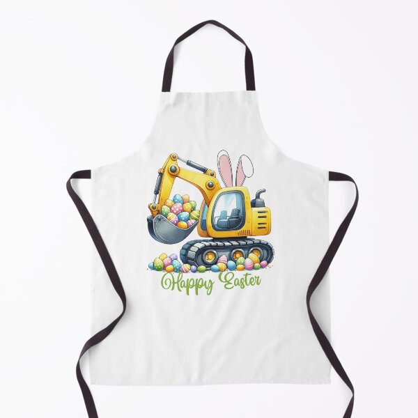 Item preview, Easter Excavator with Bunny Ears and Colorful Eggs Gifts designed and sold by Maniutek.