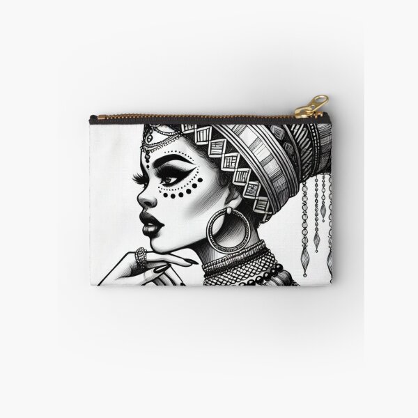 Item preview, Regal Elegance: African Woman in Bold Line Art designed and sold by OandSDesigns23.