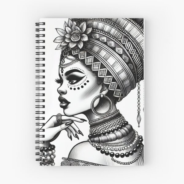 Item preview, Regal Elegance: African Woman in Bold Line Art designed and sold by OandSDesigns23.