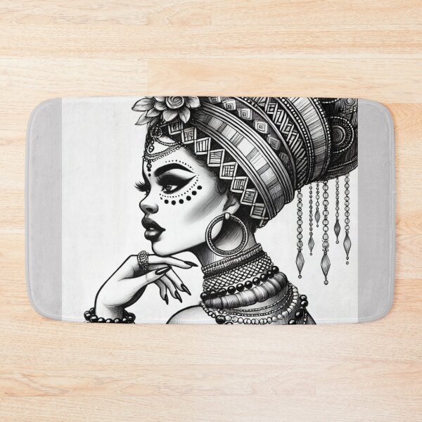 Item preview, Regal Elegance: African Woman in Bold Line Art designed and sold by OandSDesigns23.