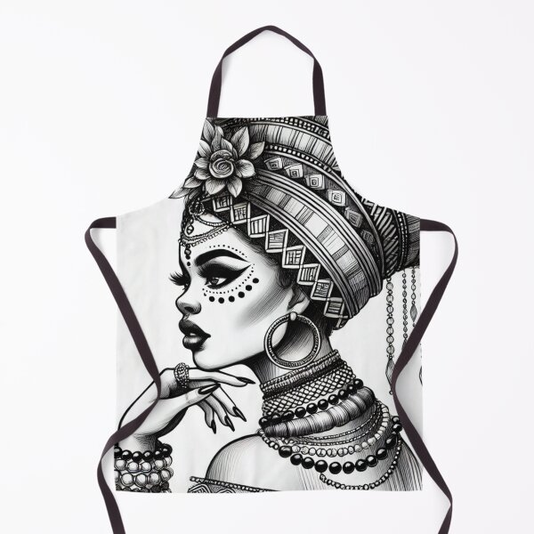 Item preview, Regal Elegance: African Woman in Bold Line Art designed and sold by OandSDesigns23.