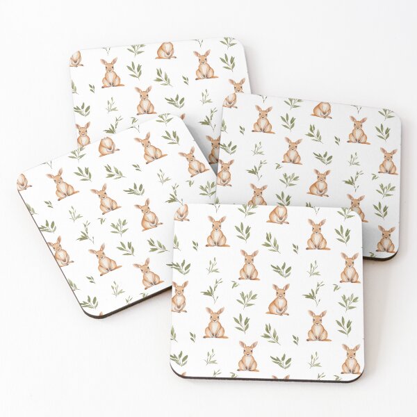 Item preview, minimalist kangaroos on white background designed and sold by PoppyLaneStudio.
