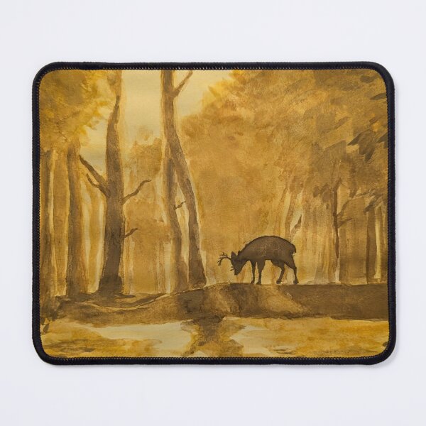 Item preview, Watercolour golden forest print designed and sold by limeartichoke.