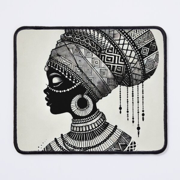 Item preview, Cultural Majesty African Woman in Bold Sketch Art designed and sold by OandSDesigns23.