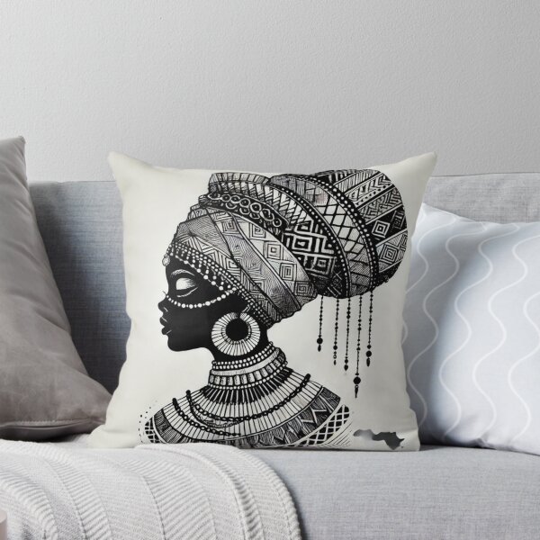 Item preview, Cultural Majesty African Woman in Bold Sketch Art designed and sold by OandSDesigns23.