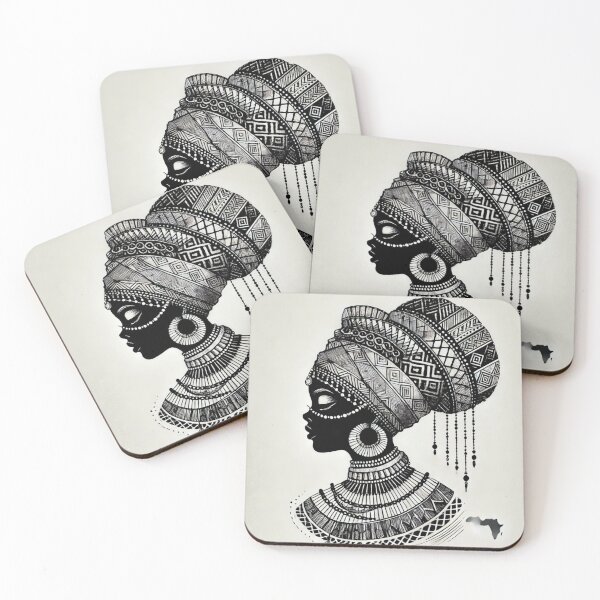 Item preview, Cultural Majesty African Woman in Bold Sketch Art designed and sold by OandSDesigns23.