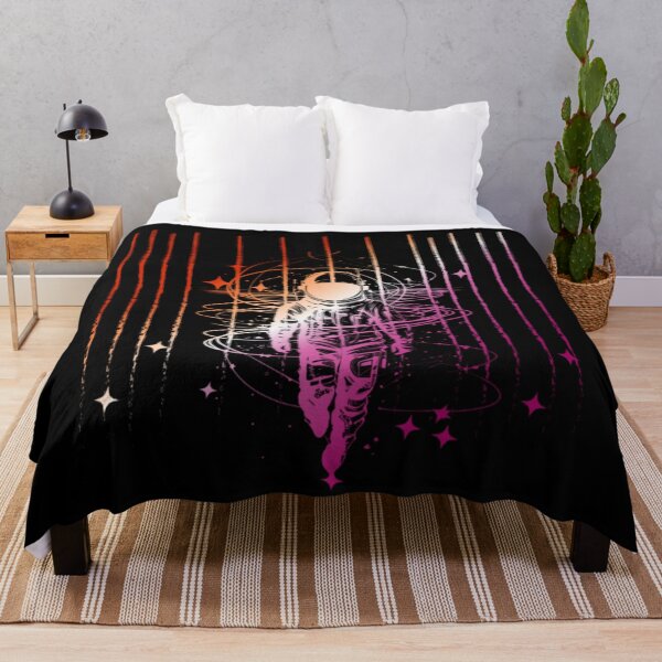 Item preview, Meteor Shower and Astronaut Graphic, Lesbian pride flag graphic, Perseids Meteor Shower, Universe, Astronaut, LGBTQ Graphic, Astronomy, Stars,  designed and sold by PrideBeProud.