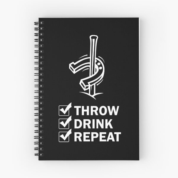 Item preview, Throw Drink Repeat Horseshoe Pitching Ringer designed and sold by SassyYetClassy.