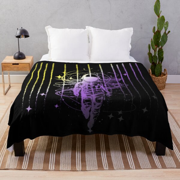 Item preview, Meteor Shower and Astronaut Graphic, Nonbinary pride flag graphic, Perseids Meteor Shower, Universe, Astronaut, LGBTQ Graphic, Astronomy, Stars,  designed and sold by PrideBeProud.