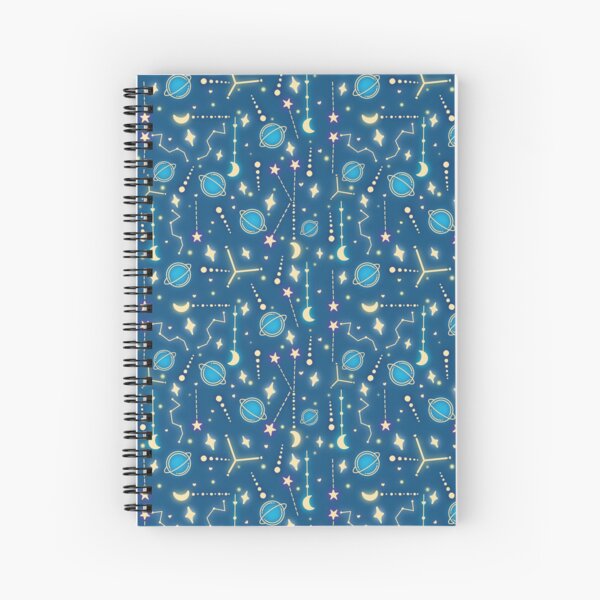 Item preview, Cosmic star pattern planets moon constellations stars blue designed and sold by Manacraftoon.