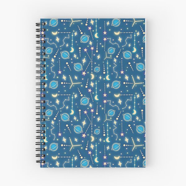 Item preview, Cosmic star pattern planets moon constellations stars blue designed and sold by Manacraftoon.