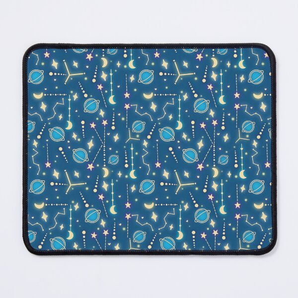 Item preview, Cosmic star pattern planets moon constellations stars blue designed and sold by Manacraftoon.