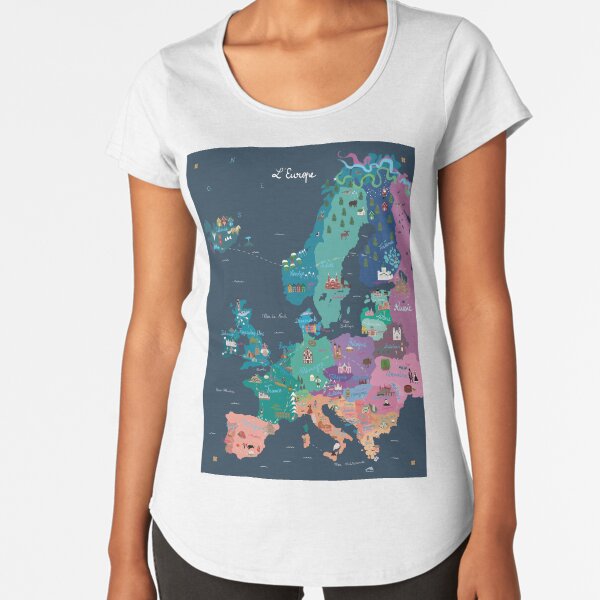 Item preview, illustrated map of Europe designed and sold by Artichouette.