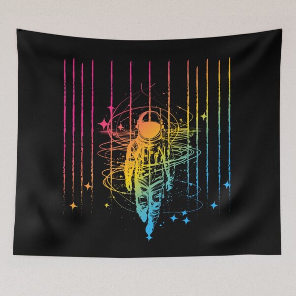 Item preview, Meteor Shower and Astronaut Graphic, Pansexual pride flag graphic, Perseids Meteor Shower, Universe, Astronaut, LGBTQ Graphic, Astronomy, Stars,  designed and sold by PrideBeProud.