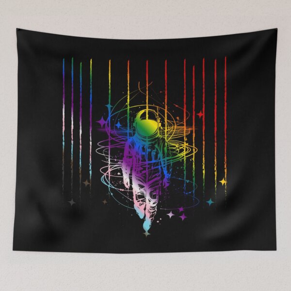 Item preview, Meteor Shower and Astronaut Graphic, Progress pride flag graphic, Perseids Meteor Shower, Universe, Astronaut, LGBTQ Graphic, Astronomy, Stars,  designed and sold by PrideBeProud.