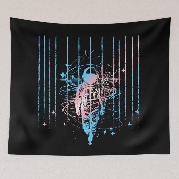 Item preview, Meteor Shower and Astronaut Graphic, Transexual pride flag graphic, Perseids Meteor Shower, Universe, Astronaut, LGBTQ Graphic, Astronomy, Stars,  designed and sold by PrideBeProud.