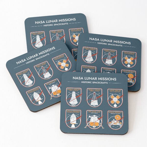 Item preview, NASA Lunar Missions. Historic Spacecrafts Badges designed and sold by BGALAXY.