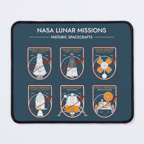Item preview, NASA Lunar Missions. Historic Spacecrafts Badges designed and sold by BGALAXY.