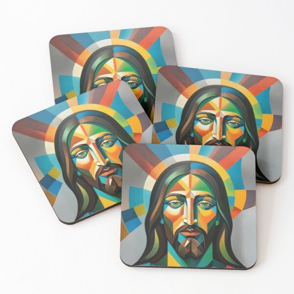 Item preview, Jesus in green cubism 1 designed and sold by Warih.