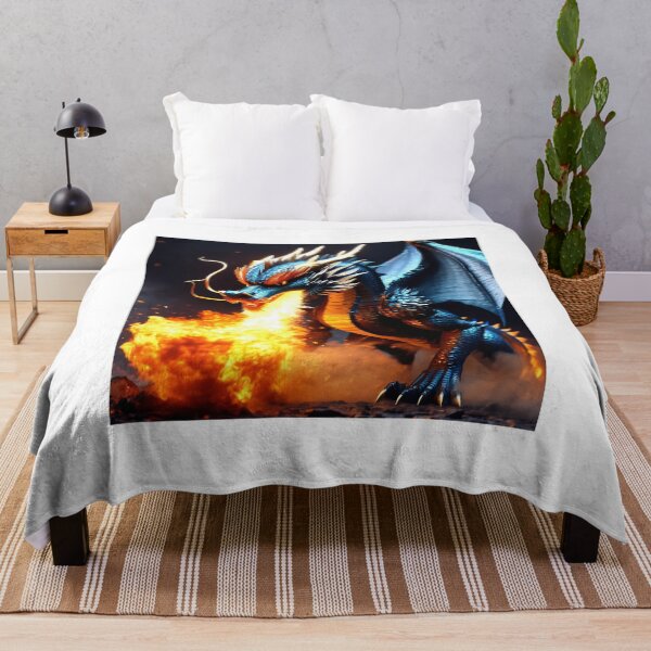 Item preview, Azure Inferno: Blue Dragon's Fiery Breath designed and sold by vedadc.