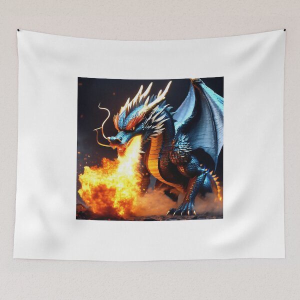 Item preview, Azure Inferno: Blue Dragon's Fiery Breath designed and sold by vedadc.