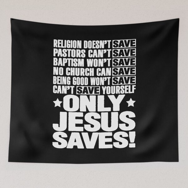 Item preview, Only Jesus Saves designed and sold by plushism.