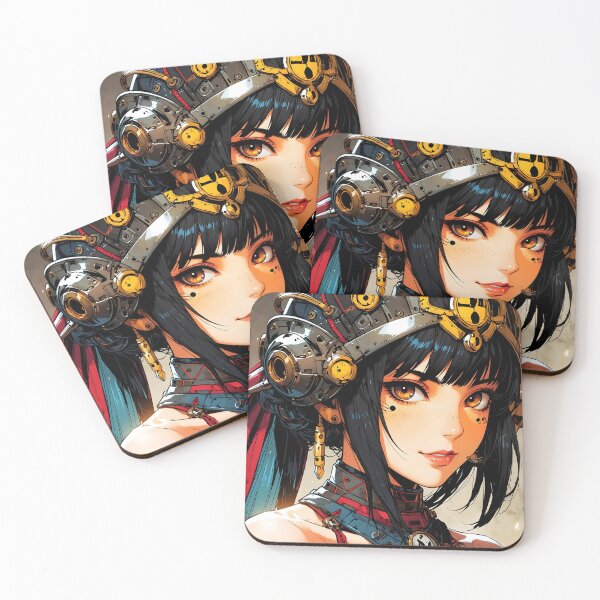 Item preview, Retro Anime Girl Cyberpunk Warrior designed and sold by SekaiVibes.