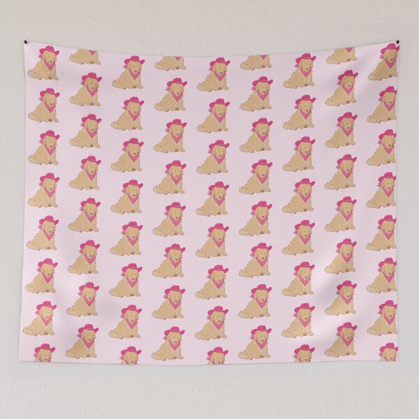 Item preview, Cowboy Golden Retriever – Cute Western Dog Illustration designed and sold by YaraCuteArt.