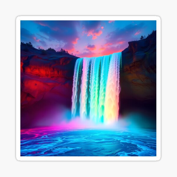 Item preview, Luminous Rainbow Falls at Twilight designed and sold by GeDesPI Arts.