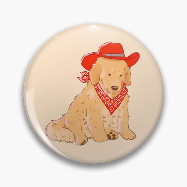 Item preview, Cowboy Golden Retriever – Cute Western Dog Illustration designed and sold by YaraCuteArt.