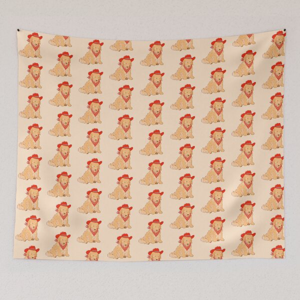 Item preview, Cowboy Golden Retriever – Cute Western Dog Illustration designed and sold by YaraCuteArt.