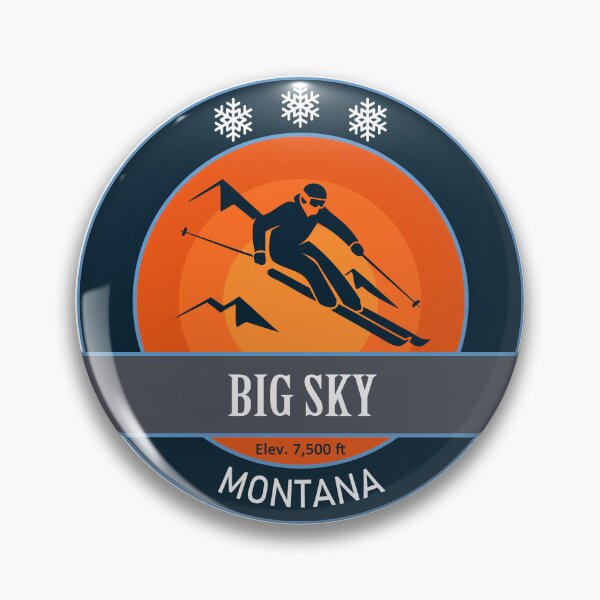 Item preview, Big Sky Montana Skiing Badge designed and sold by Wanderful-roads.