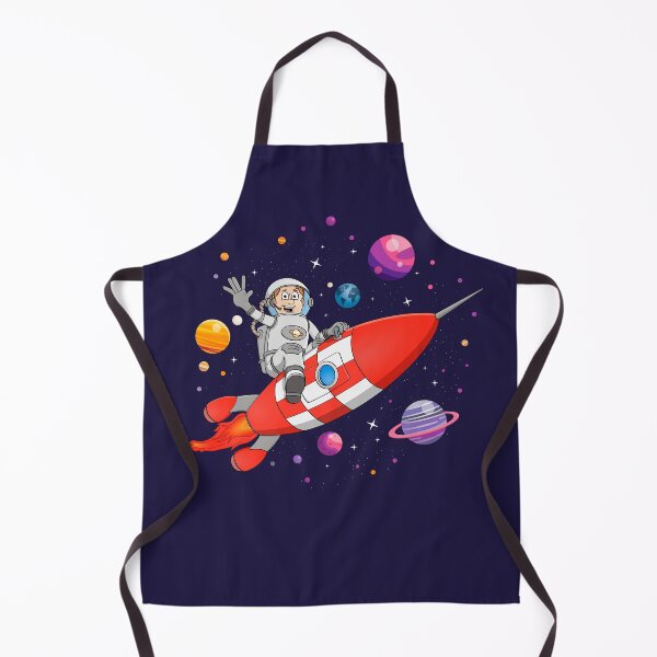 Item preview, Space explorer illustration “The astronaut and his spaceship” designed and sold by Stef Ringoot, cartoons and illustrations.