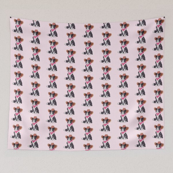 Item preview, Cowboy Border Collie – Cute Western Dog Illustration designed and sold by YaraCuteArt.