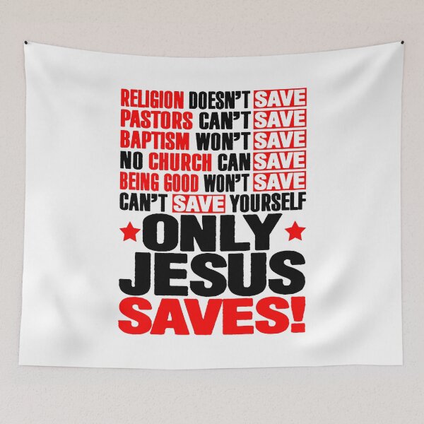 Item preview, Only Jesus Saves designed and sold by plushism.