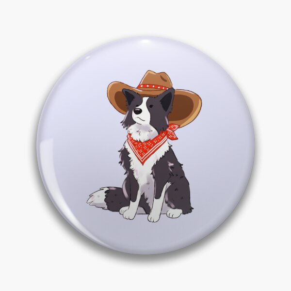 Item preview, Cowboy Border Collie – Cute Western Dog Illustration designed and sold by YaraCuteArt.