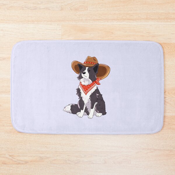 Item preview, Cowboy Border Collie – Cute Western Dog Illustration designed and sold by YaraCuteArt.