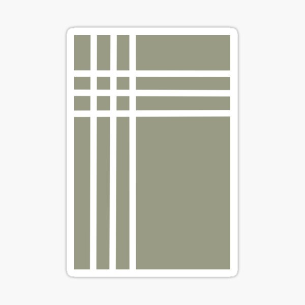 Item preview, Abstract striped design on  sage green solid background designed and sold by BaobabWallArt.