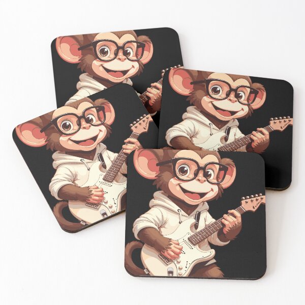 Item preview, Cool Monkey Playing Electric Guitar designed and sold by Bebrowny.