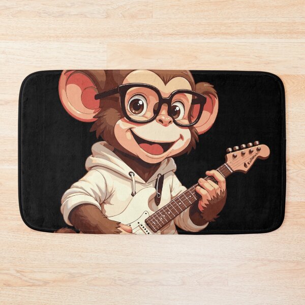 Item preview, Cool Monkey Playing Electric Guitar designed and sold by Bebrowny.