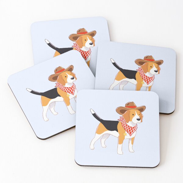 Item preview, Cowboy Beagle – Cute Western Sheriff Dog Illustration designed and sold by YaraCuteArt.